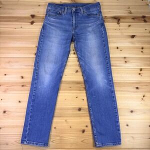 Levi's 511 Jeans Womens 32 Distressed Straight Leg Mid Rise Denim Blue Jeans